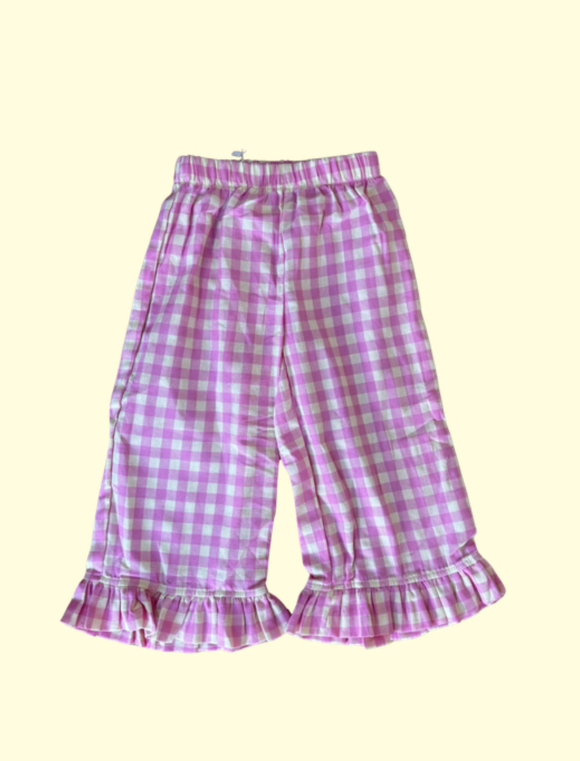 Gingham Pants - Pink & Yellow