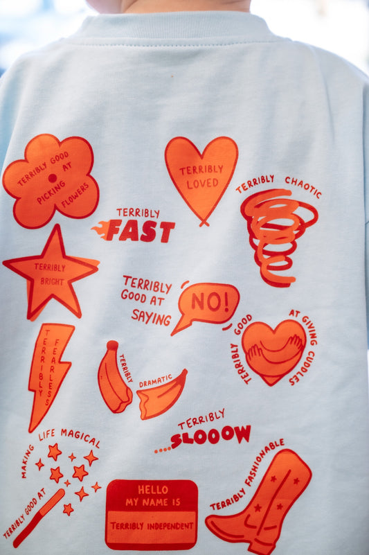 TERRIBLY TWO TEE - BLUE