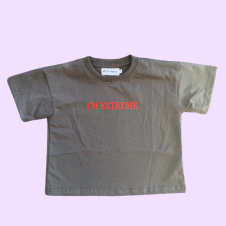 I’m Extreme Tee - Charcoal & Red