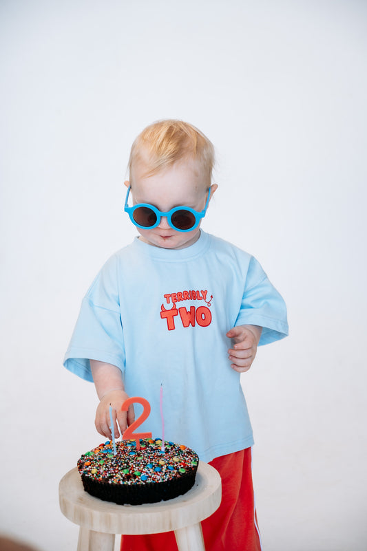 TERRIBLY TWO TEE - BLUE