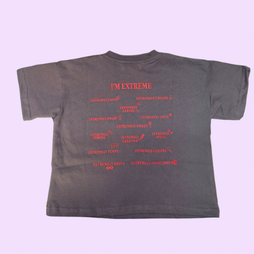 I’m Extreme Tee - Charcoal & Red