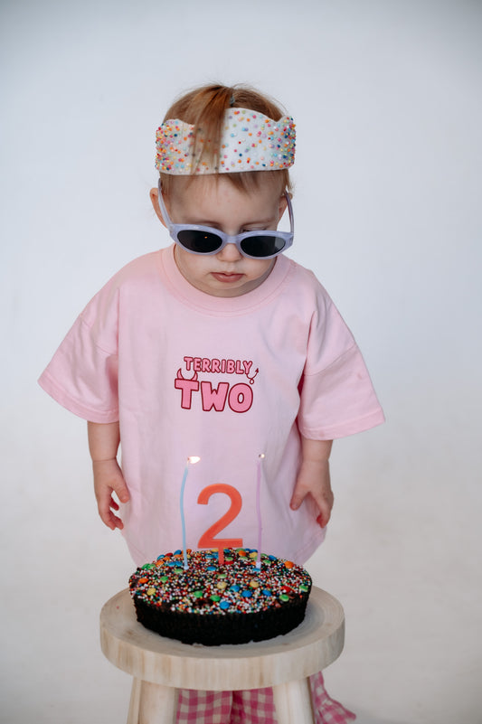 TERRIBLY TWO TEE - PINK