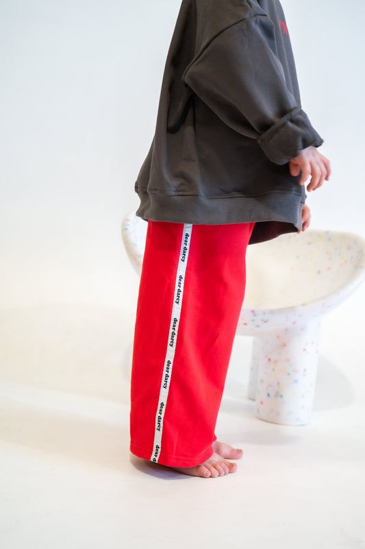 Red Dear Darcy Trackies