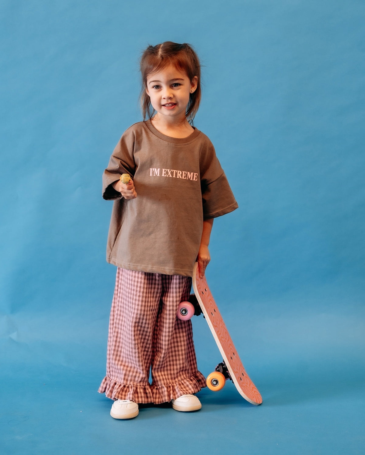 Gingham Pants - Pink & Brown