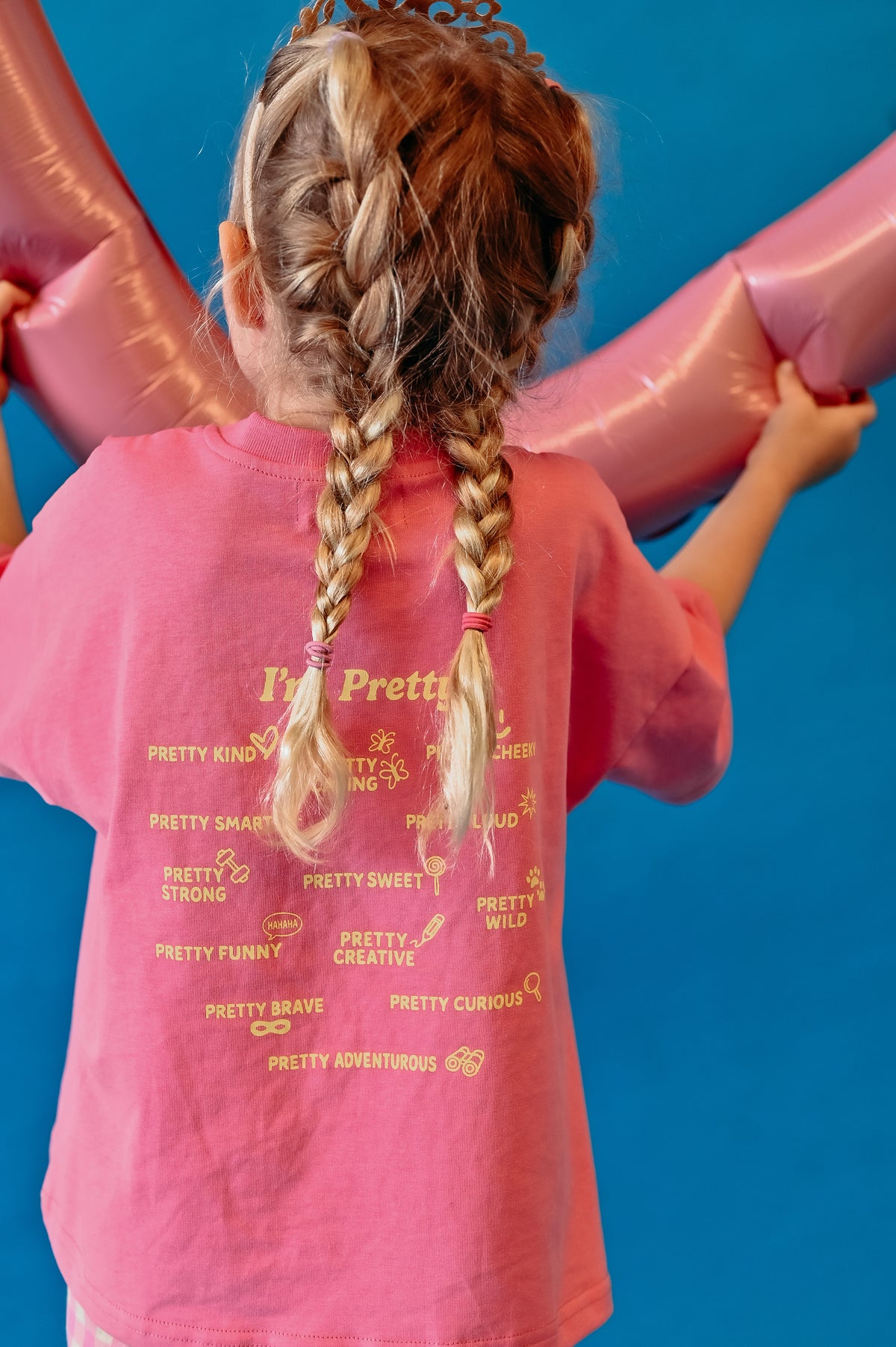 I’m Pretty Tee - Pink & Yellow