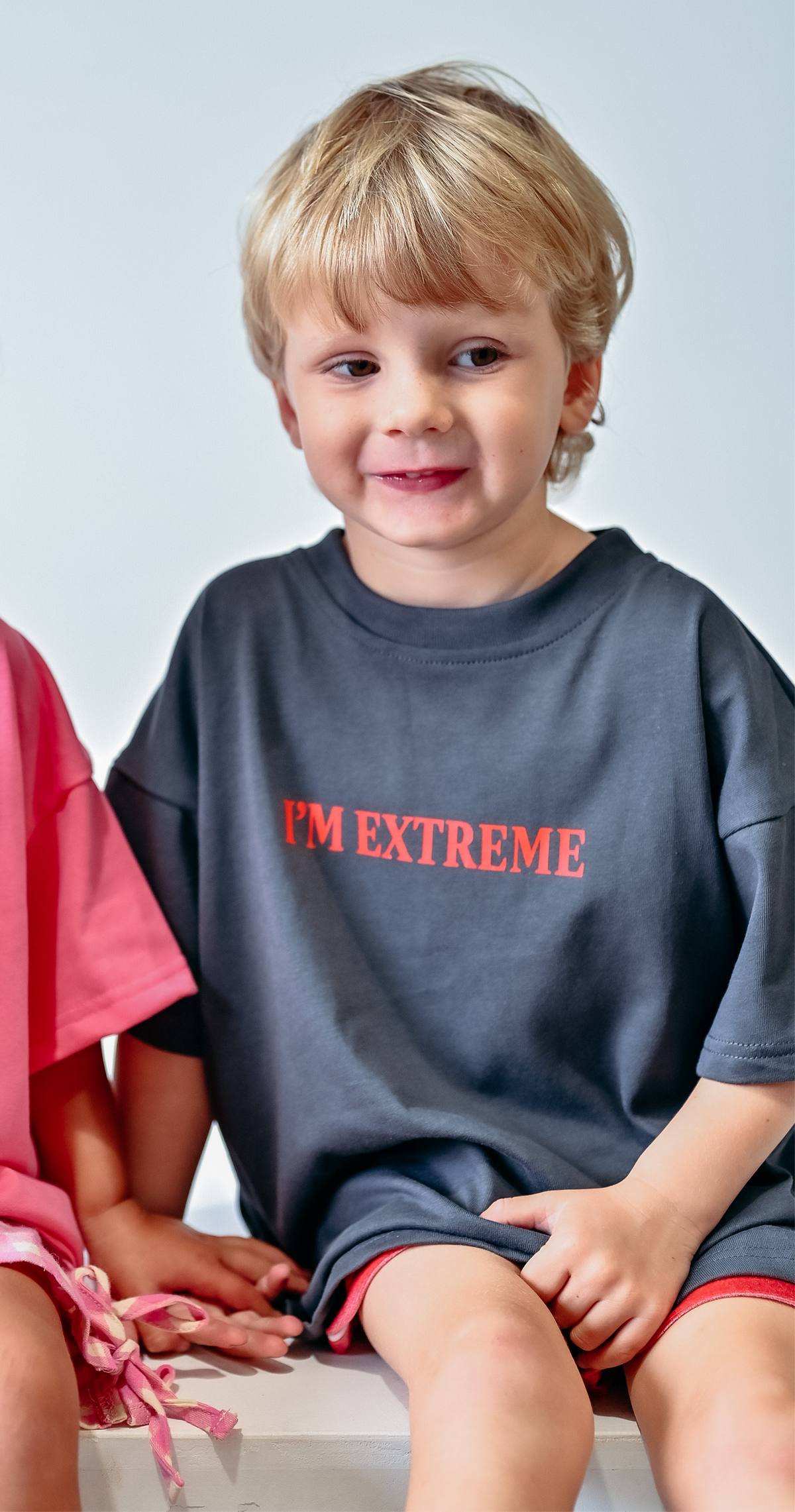 I’m Extreme Tee - Charcoal & Red