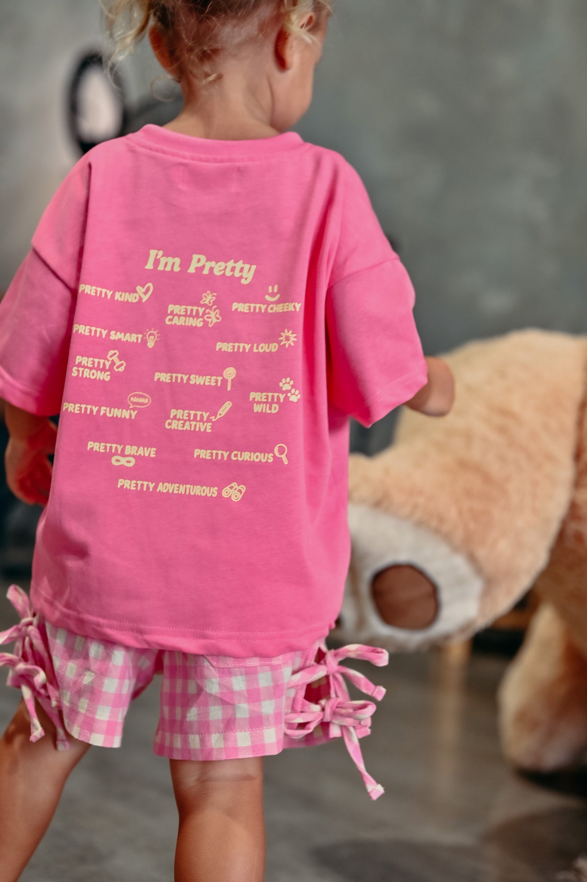 I’m Pretty Tee - Pink & Yellow