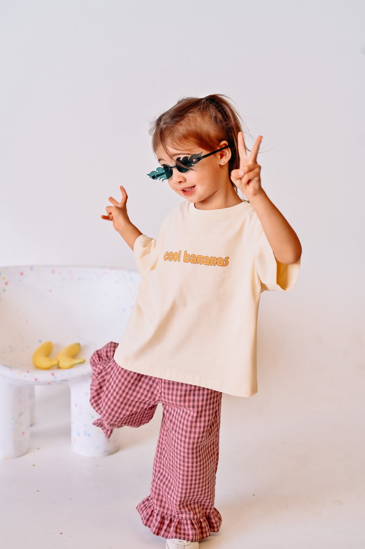 Gingham Pants - Pink & Brown