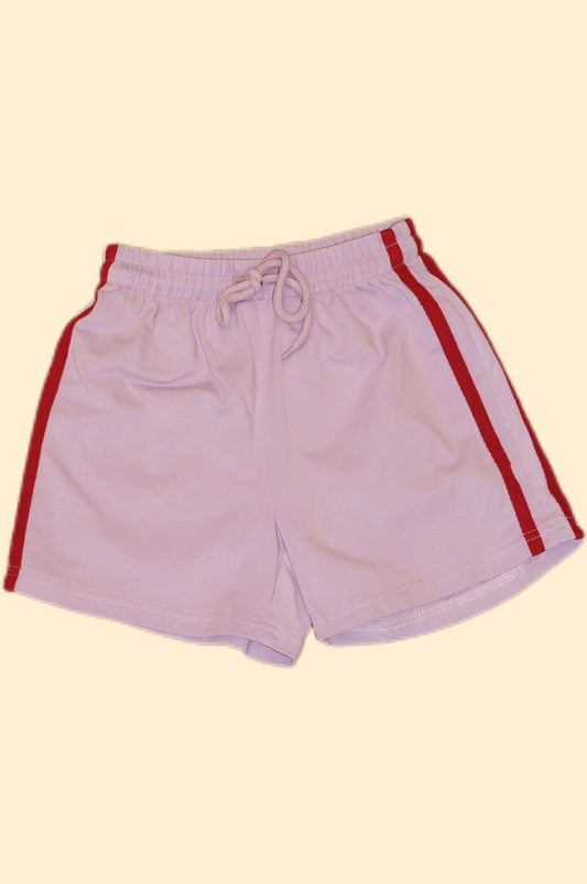 Running Riot Shorts Lilac & Red