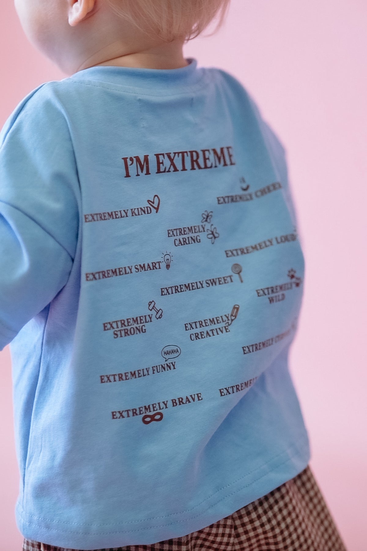 I'm Extreme Tee - Blue & Brown